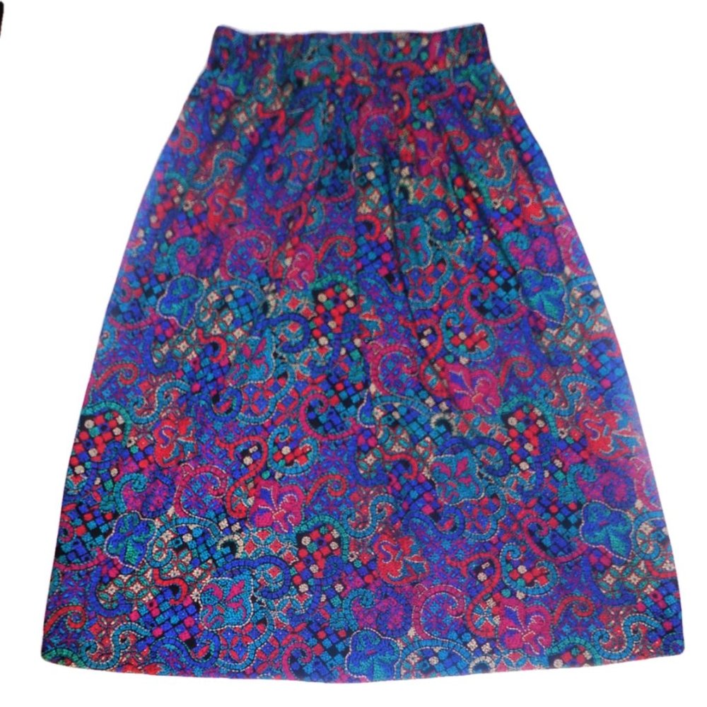 Skirt Size 14 summer lightweight Bright Colors vintage bottoms